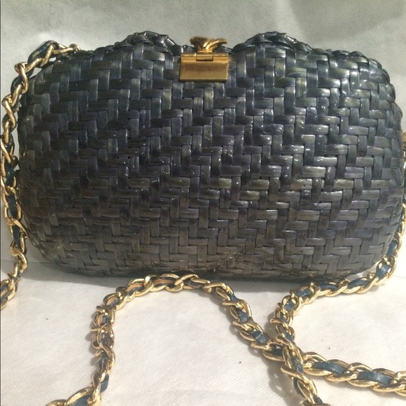 Italian Greta Fabric Handbag: Camel Leather Accents, Zipper